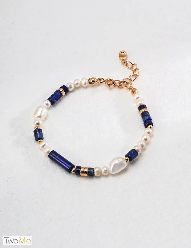 Natürliches Lapislazuli-Perlenarmband - Jewelry & Accessories - Bracelets & Bangles - Charm Bracelets