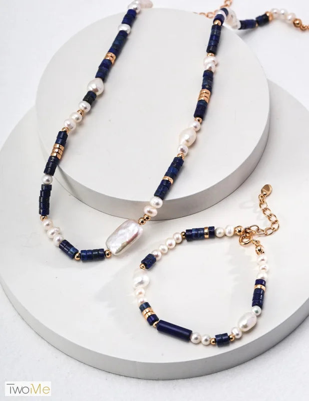 Natürliches Lapislazuli-Perlenarmband - Jewelry & Accessories - Bracelets & Bangles - Charm Bracelets