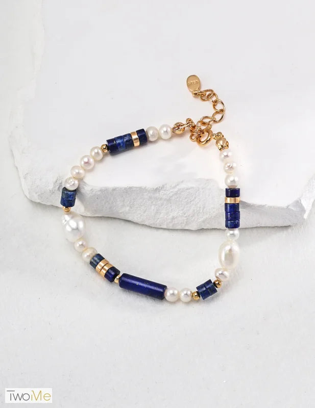 Natürliches Lapislazuli-Perlenarmband - Jewelry & Accessories - Bracelets & Bangles - Charm Bracelets