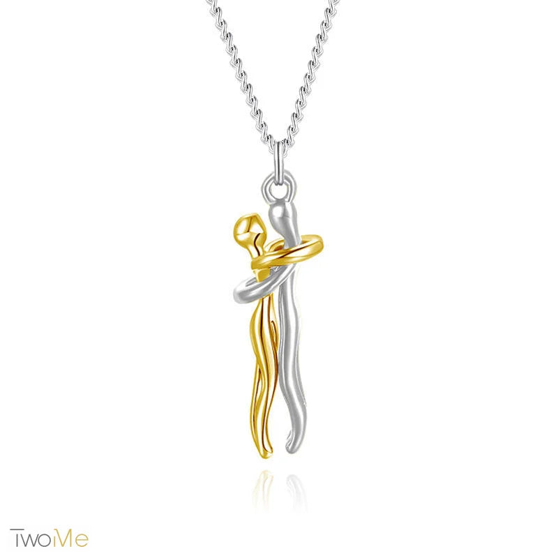 TwoMe Umarmung Halskette S925 Sterling-Silber - Gold / S / S925 Sterlin Silber - Jewelry & Accessories - Necklaces &