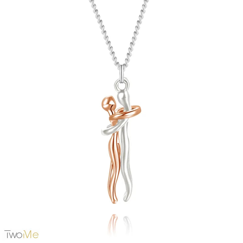 TwoMe Umarmung Halskette S925 Sterling-Silber - Rose Gold / S / S925 Sterlin Silber - Jewelry & Accessories - Necklaces