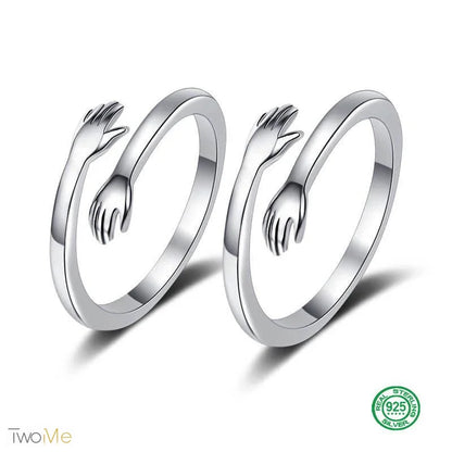 TwoMe Umarmung Ring S925 Sterling Silber - Damen Ring / S925 Sterling Silber - Jewelry & Accessories - Rings