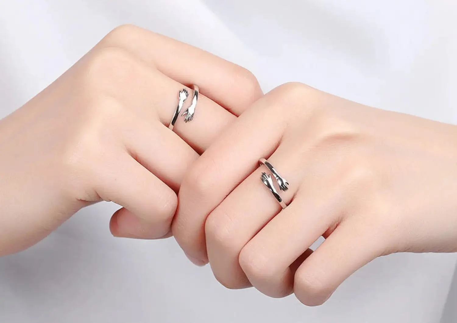 TwoMe Umarmung Ring S925 Sterling Silber